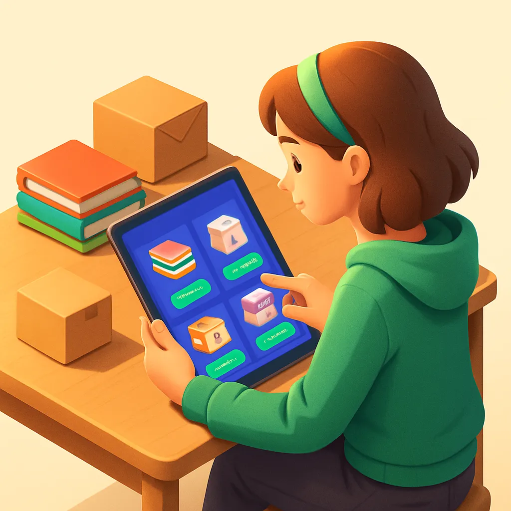 Online shop met studiemateriaal